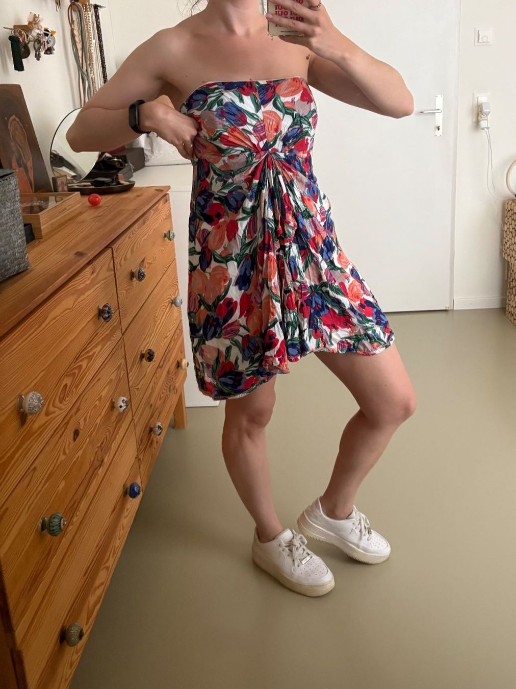 Pepe Jeans Kleider: Robe bustier fleurs PEPE JEANS | Bustierkleid Perlen Gr. L – Gebraucht aus Zürich von AnnaSa 1