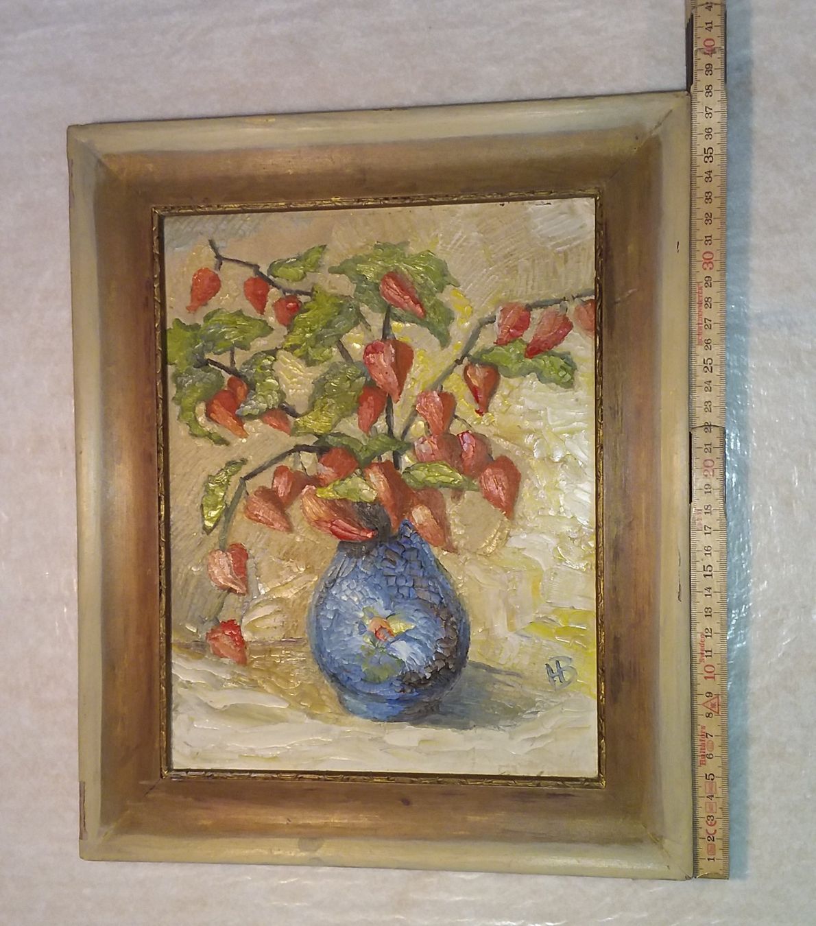 Dipinti: Ölbild Physalis von Hans Baumann 1938 – Usato da Hunzenschwil venduto da rotebaer 1