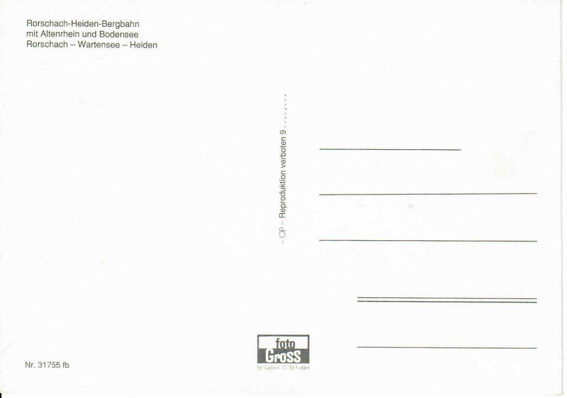 Cartes postales: Rorschach - Heiden - Bergbahn – D'occasion à Hochdorf par Ziegel-16 1