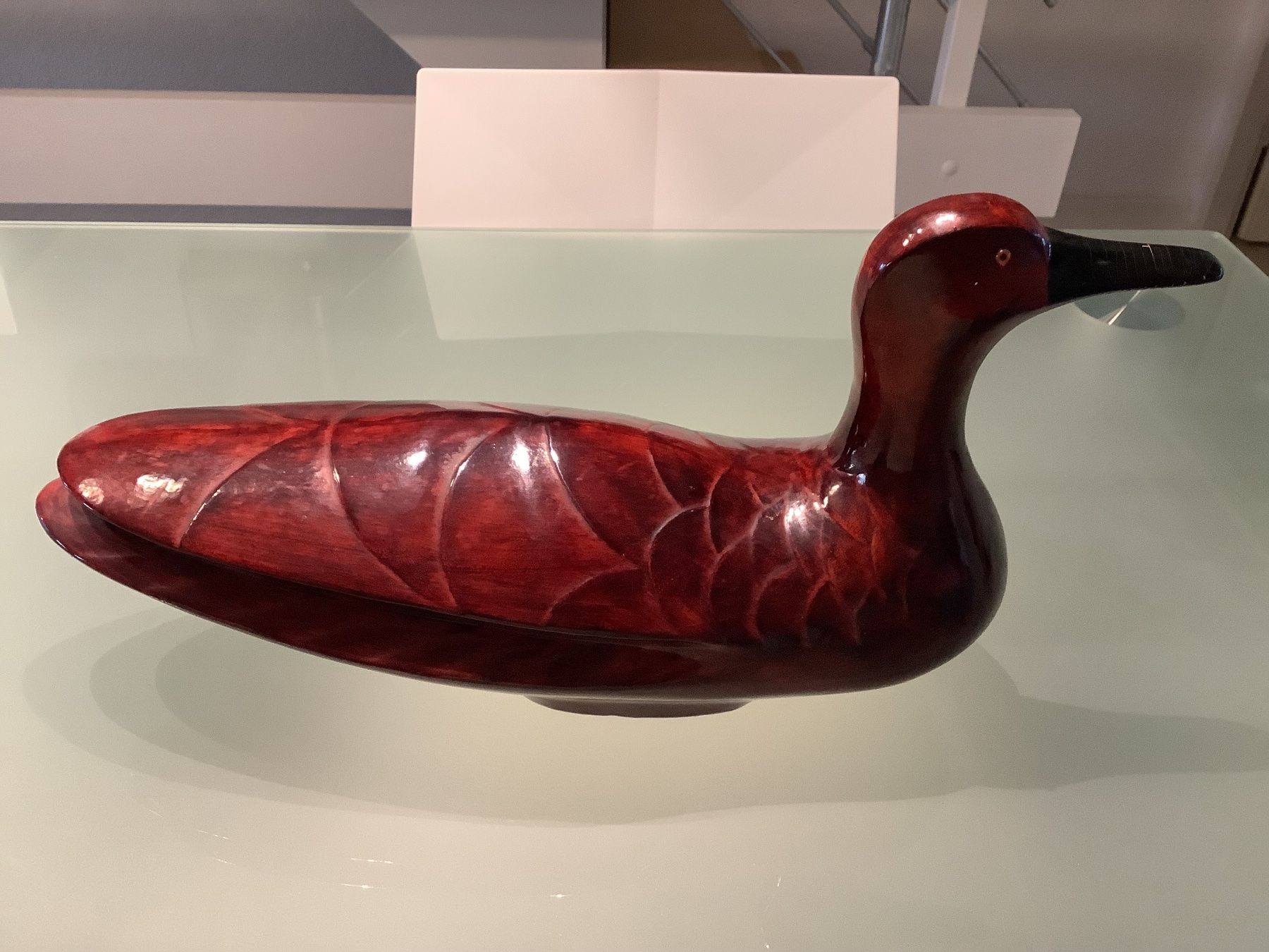 Sculture & Statue: Canard décoratif en bois sculpté – Usato da Chancy venduto da Capu19