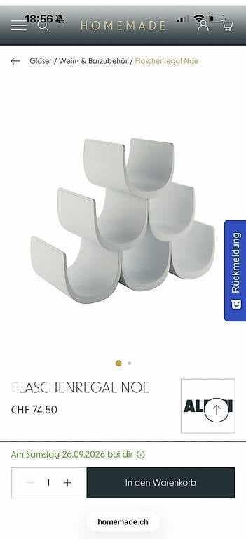 Scaffali: Alessi Flaschenregal neu – Nuovo e nell'imballaggio originale da Worblaufen venduto da bar_8mk5