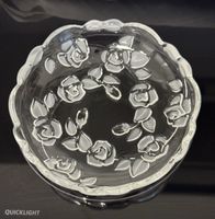 9x robuste Glasschalen mit Rosenmotiv