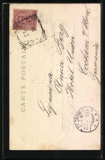 Cartoline postali: Präge-Lithographie Neuchâtel, Monument – Usato da Berlin venduto da bartko-reher 1