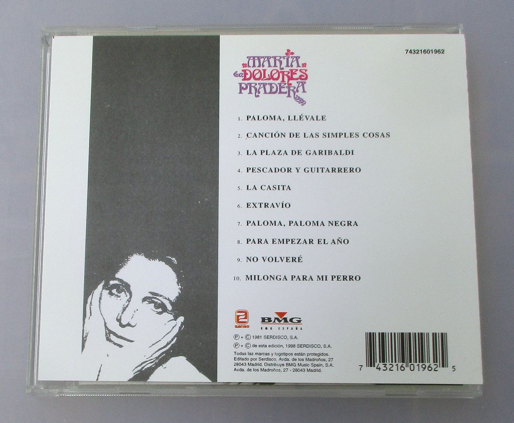 CD: MARIA DOLORES PRADERA - Paloma, Llévale – Usato da Wattwil venduto da Muriel11 1