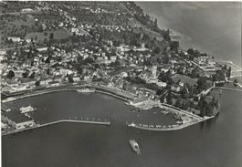 Romanshorn TG Flugaufnhme Nr.428 Hafen  ,  ca.1950