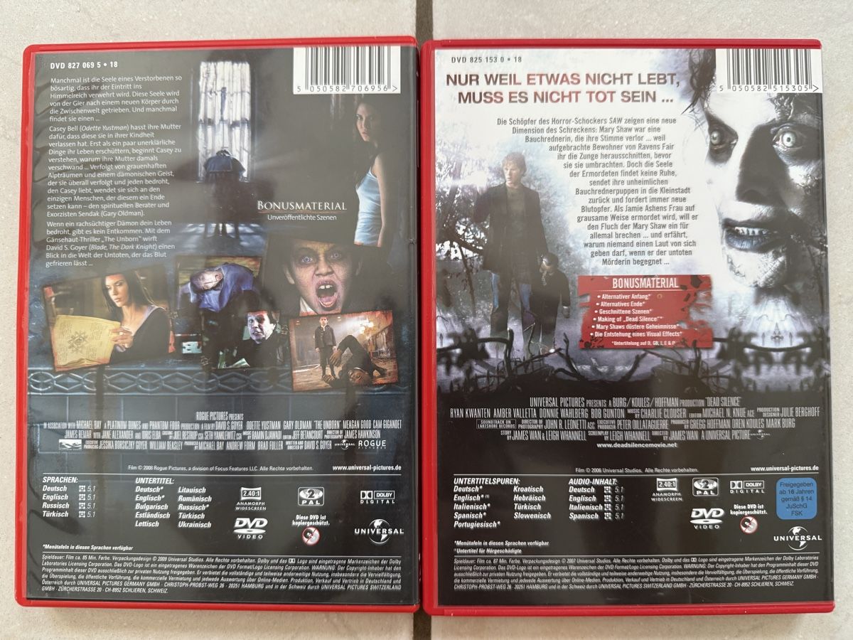 Tutti i DVDs: 7-teiliges Horror DVD Set – Usato da Glattfelden venduto da ilamas 1