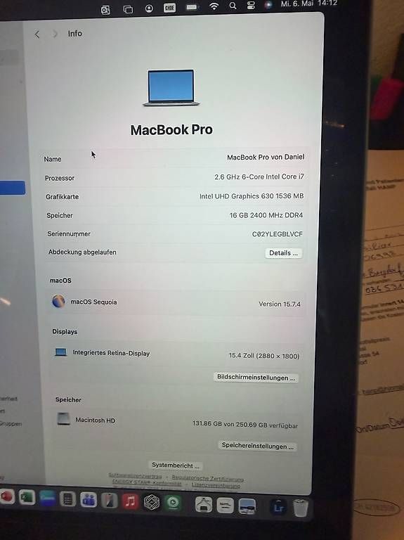 Notebook: MacBook Pro 2019 15" – Usato da Burgdorf venduto da dkr_d2fl 3