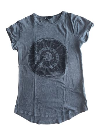 Damen T-Shirt dunkelgrau, Sternzeichen - Emo, Gothic, Punk 