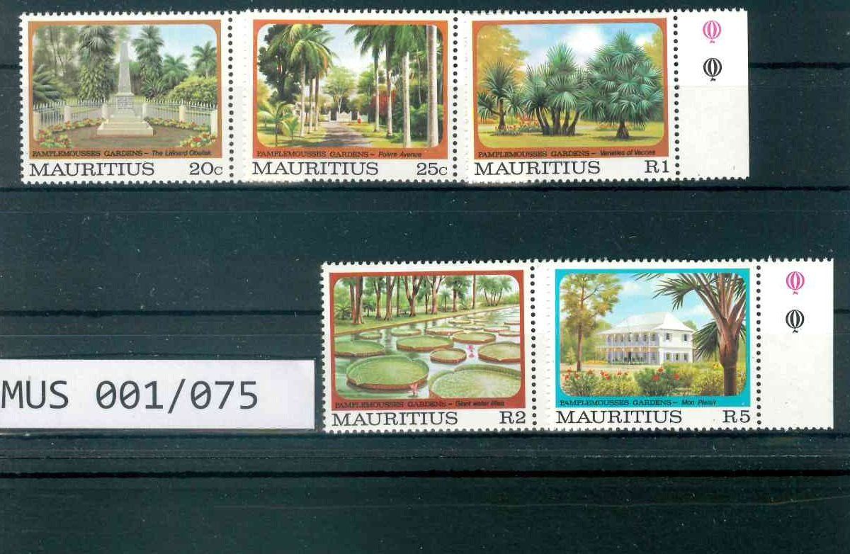 Alle Briefmarken: MAURITIUS 5 BRIEFMARKEN BOTANISCHER GARTEN – Neu (gemäss Beschreibung) aus Marly von Stampfinder