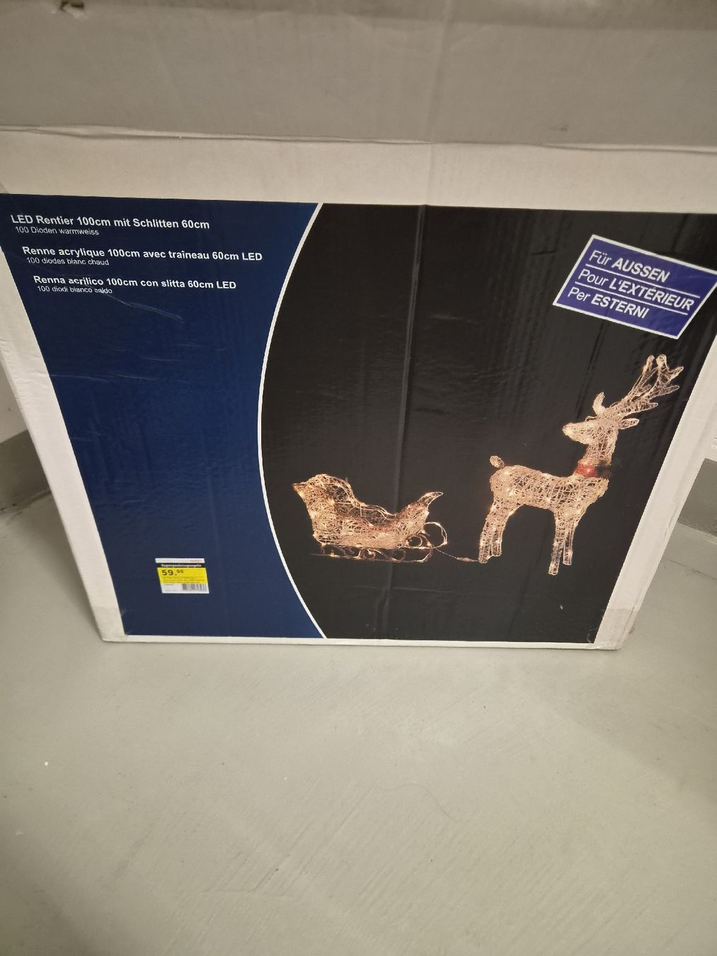 Tutte le decorazioni: Weihnachtsdeko Rentier mit Schlitten – Usato da Glattfelden venduto da Ivana5288 1