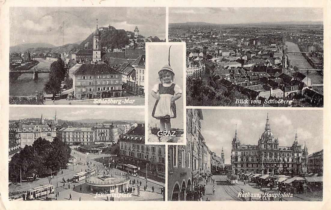 Ansichtskarten: GRUSS aus GRAZ 1951 – Gebraucht aus Winterthur von SchatzchischtliWinti