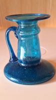 Vintage ,Unikat "Bubble Glas" blau, mit "Fehler " Vase oder.