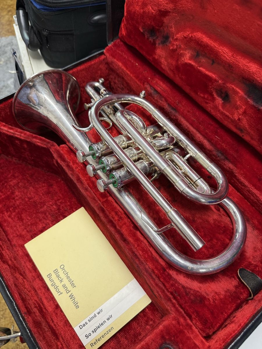 Strumenti musicali: Cornet Getzen Capri versilbert – Usato da Burgdorf venduto da kla_r5tf