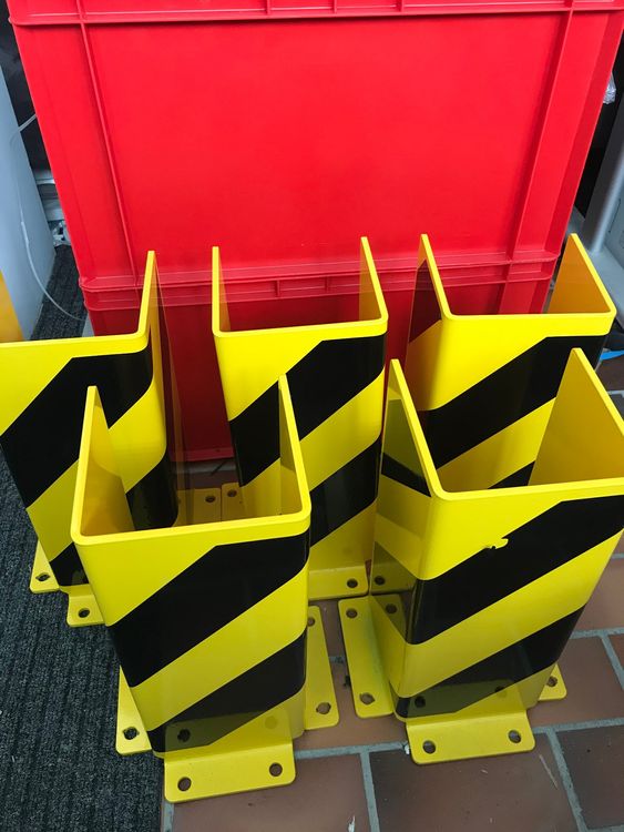 L-Form Pfostenschutz Regalecke | DGUV 108-007 Zertifiziert | 400x180mm Signalgelb | Anfahrschutz