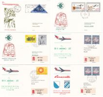 36 Stk. CH Flugpost Briefe ab 1966, Swissair etc.