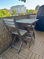 Set de table et chaises pliantes de jardin/balcon en bois
