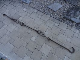 Antike geschmiedete Eisenkette für Käsekessi