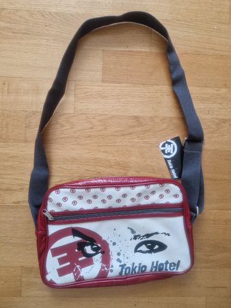 Sac bandoulière Tokio Hotel rouge brillant 