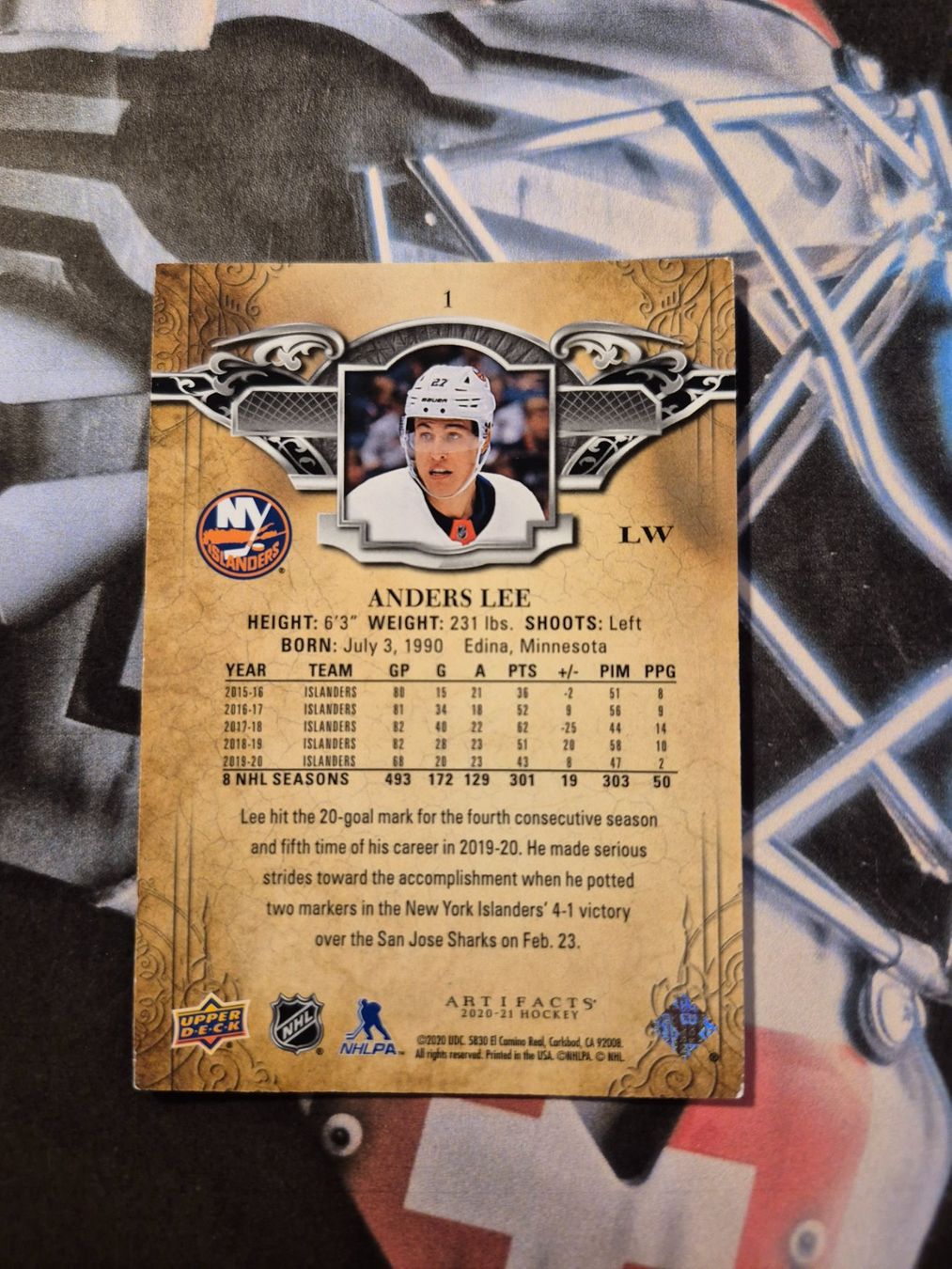 NHL Carte collezionabili: NHL Anders Lee New York Islanders – Usato da Treiten venduto da Sauber73 1