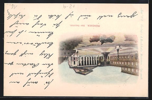 Cartoline postali: München, Private Stadtpost, Hoftheater – Usato da Berlin venduto da bartko-reher 1