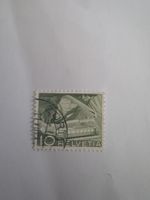 Schweiz – Briefmarke Helvetia 10 Rappen, 1949, grün