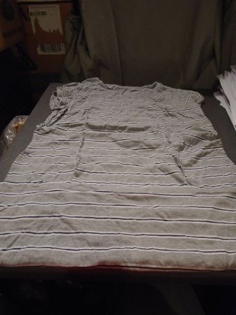 Kleid Grösse S 36/38, Esmara, grau/weiss, schwarz gestreift