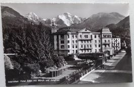 Interlaken, Hotel Eden mit Mönch und Jungfrau