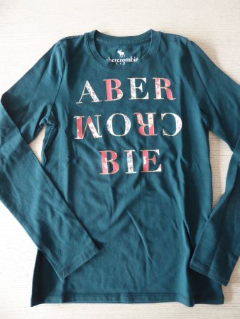 Abercrombie Kids Mädchen Langarmshirt grün Gr.122-128, 7/8 J