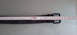 Doppelloch Stoff Gürtel Grau 110 cm