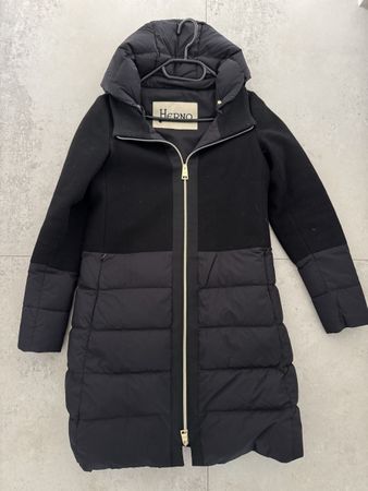 Herno doudoune noir bi matière