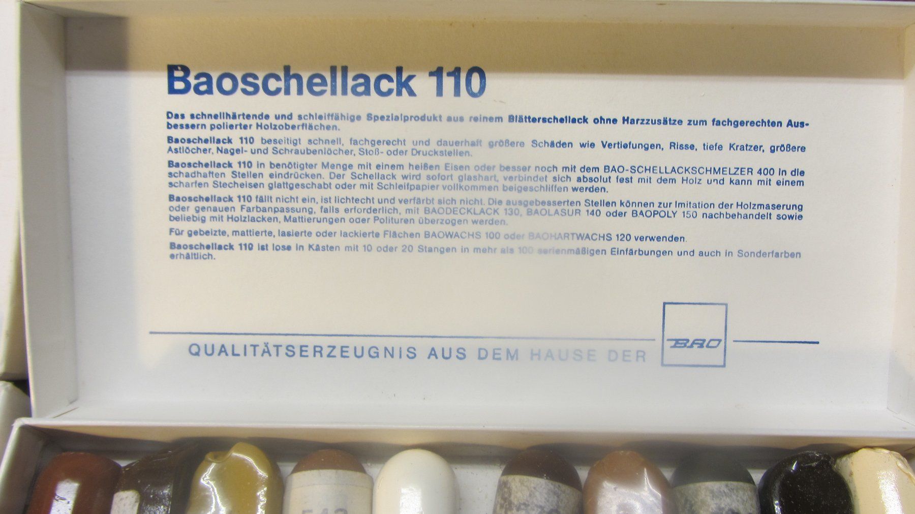 Tous les outils: Baowachs 100 und Baoschellack 110 je ein Sortiment – D'occasion à Hombrechtikon par tacho92 3