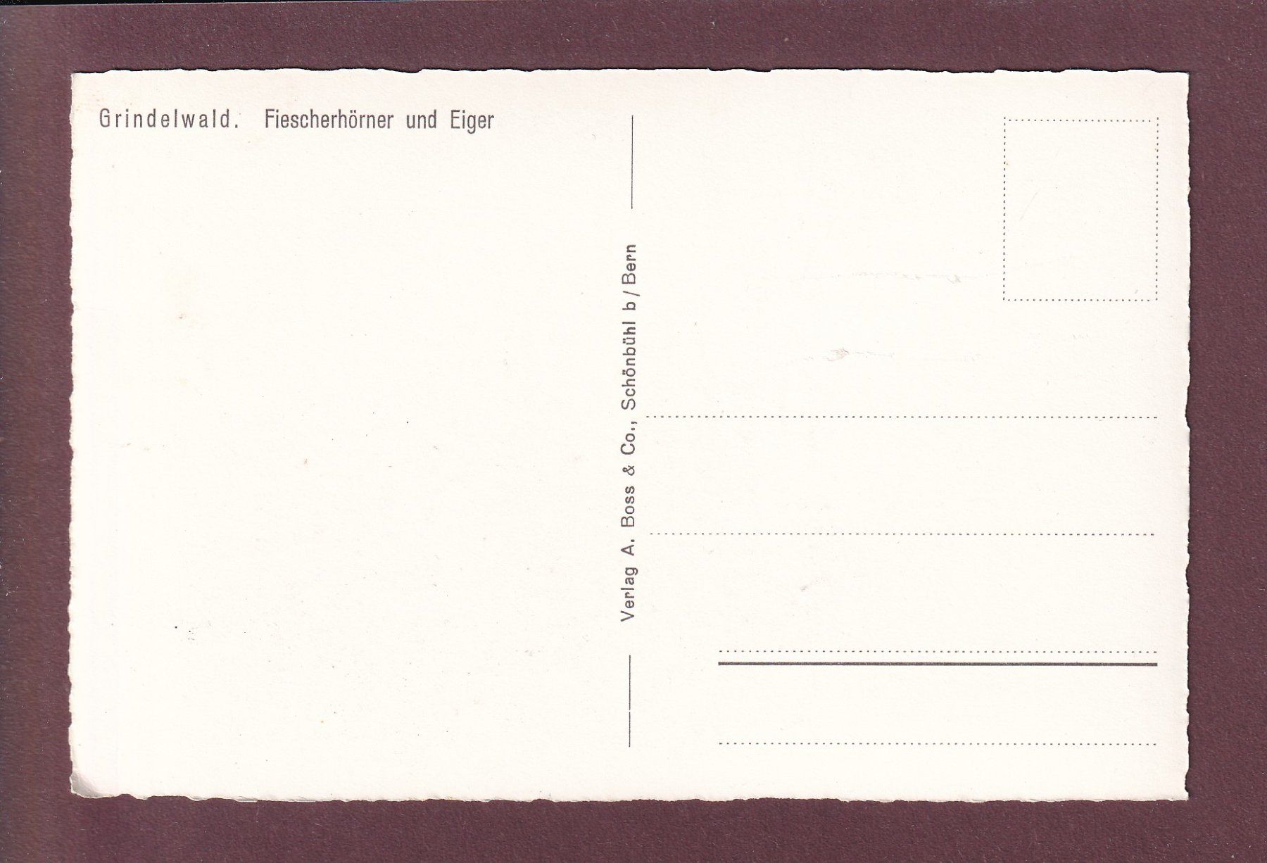 Cartoline postali: GRINDELWALD - Fiescherhörner – Usato da Pully venduto da nicecards 1