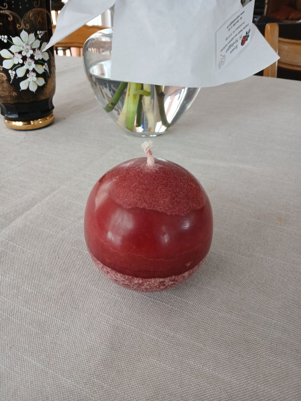 Candele: Kerze - rote Kugel – Usato da Zürich venduto da Mr.Dachboden 1
