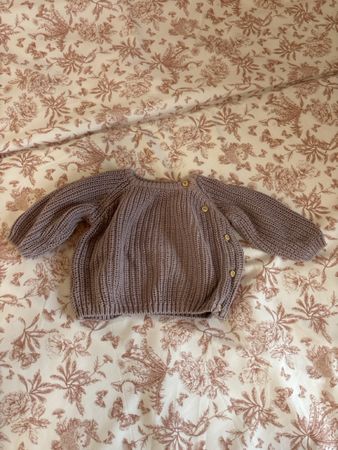 Pull en maille H&M Bio Coton T. 56 (1-2 Mois)