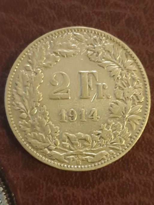 Tutti le monete: 2 Franken 1914 - Silber – Usato da Biel/Bienne venduto da underdogs 1