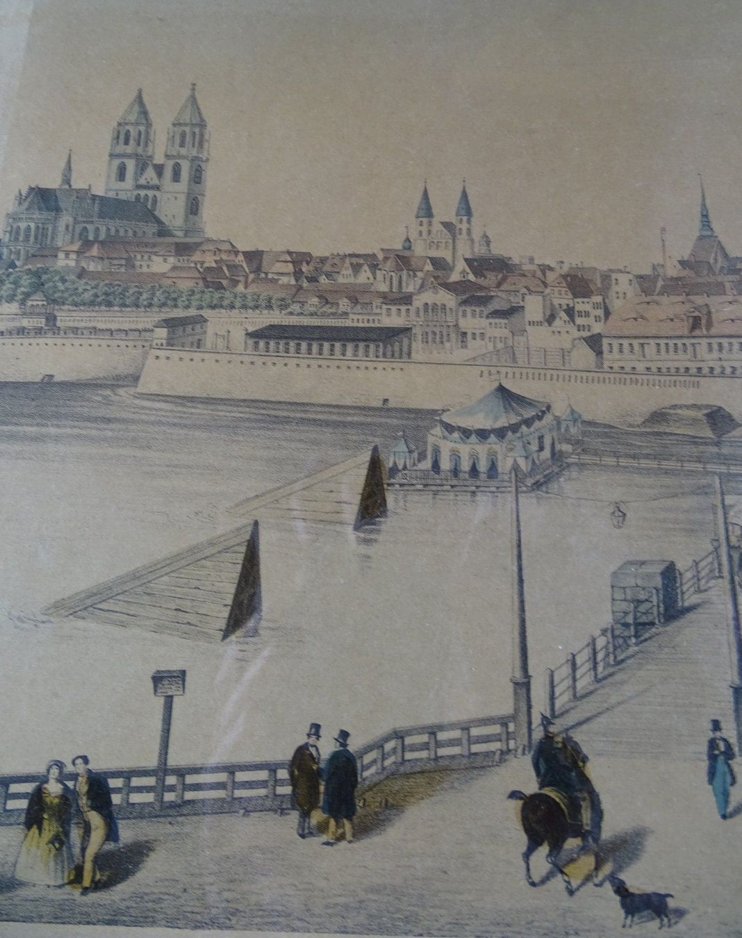 Incisioni: MAGDEBURG, LITHOGRAPHIE UM 1850 – Usato da Grüningen venduto da Kartensammler 3