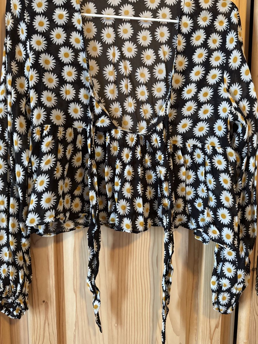 Zara Camicette: Zara Bluse mit Gänseblümchen Muster, Gr. S – Usato da Hergiswil NW venduto da kaufe_bei_kaufmann 4