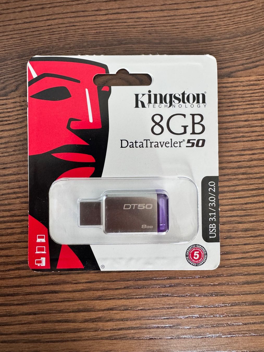 Kingston Chiavette USB: Kingston DataTraveler 50 8GB – Nuovo e nell'imballaggio originale da Löhningen venduto da santafe06