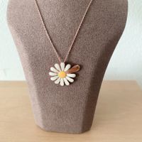 Roségold Halskette mit Gänseblümchen Anhänger