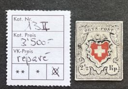 1850 ORTS-POST Nr. 13II réparé Cat. 3500.- CHF 