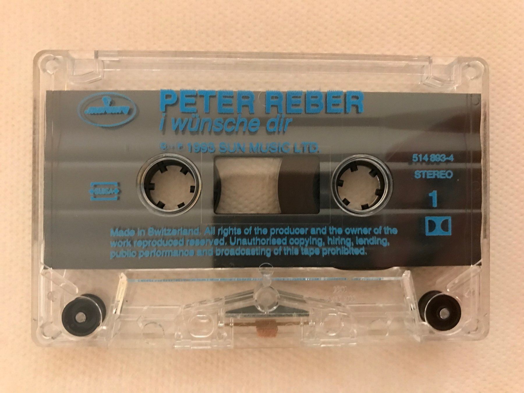 Musicassette: Peter Reber "I Wünsche Dir" 1993 MC Musikkassette – Usato da Grüningen venduto da saya14 2