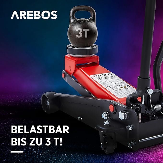 Piattaforme elevatrici & Crick: Arebos Rangierwagenheber 3T – Nuovo e nell'imballaggio originale da Andwil TG venduto da Vr-shopswiss 6