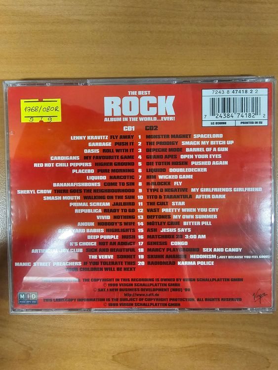 2 Cds Various The Best Rock Album In The World Ever Kaufen Auf