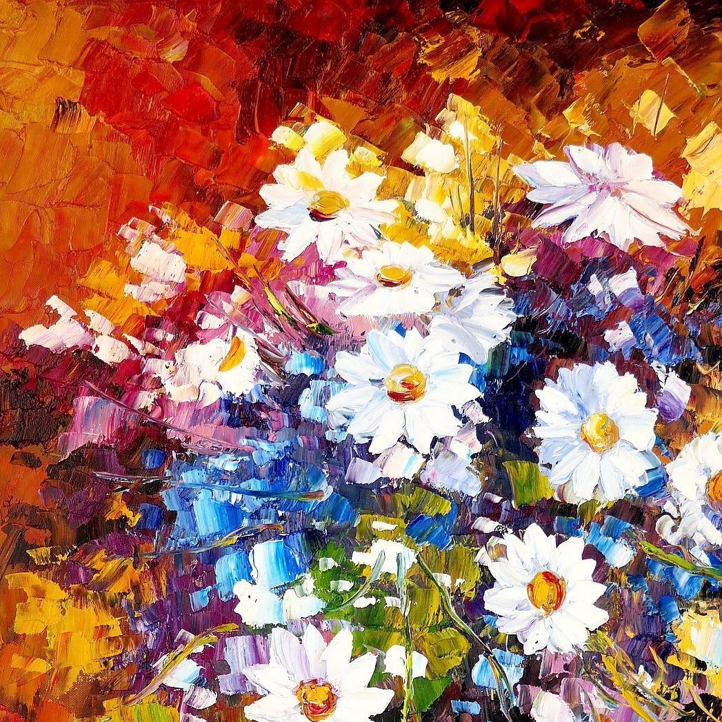 Riproduzioni & Creazioni: Abstrakt - Vase mit bunten Blumen – Nuovo (secondo la descrizione) da Larnaca venduto da KunstDepot24 1