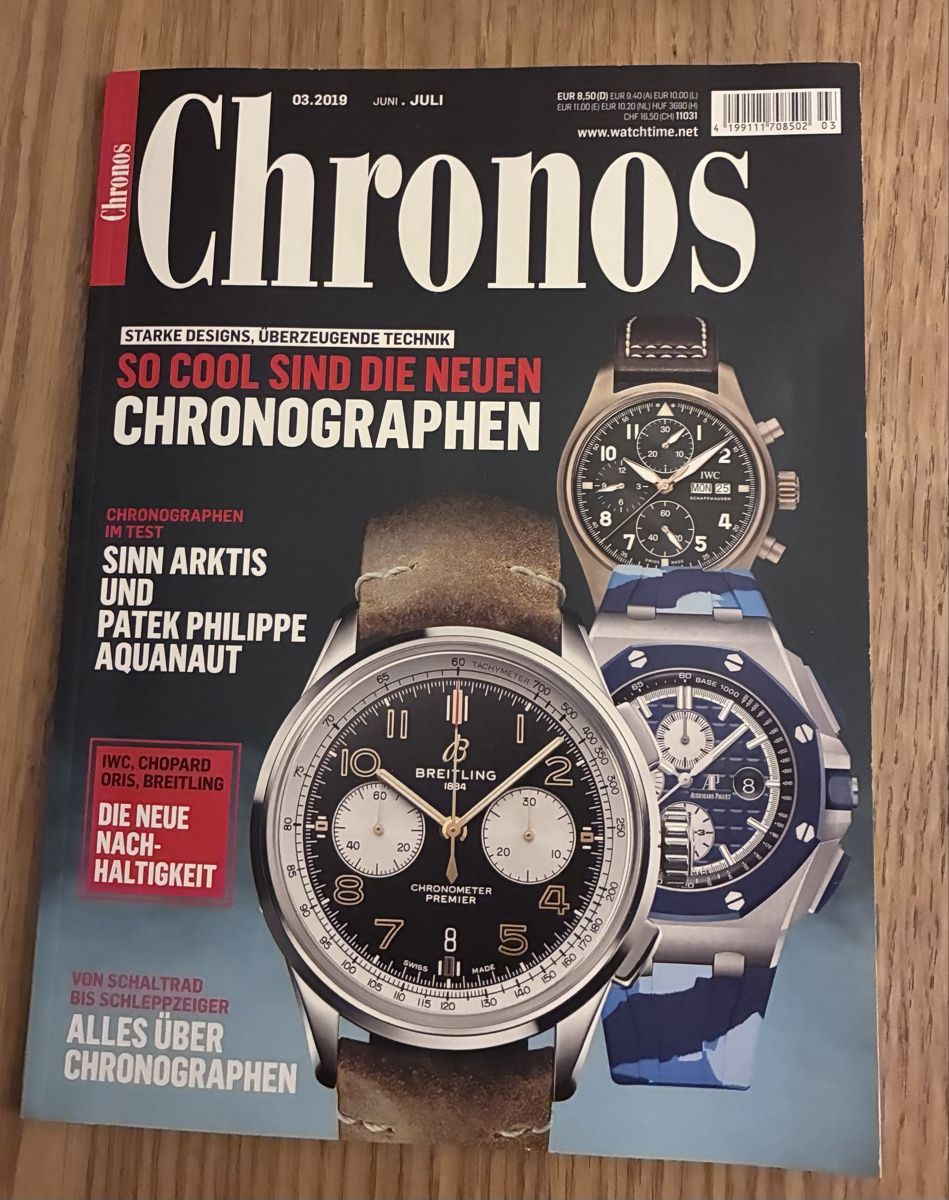 Riviste & Magazine: Patek Philippe Aquanaut Chronograph Testbericht – Usato da Baden venduto da Goldbaum 1