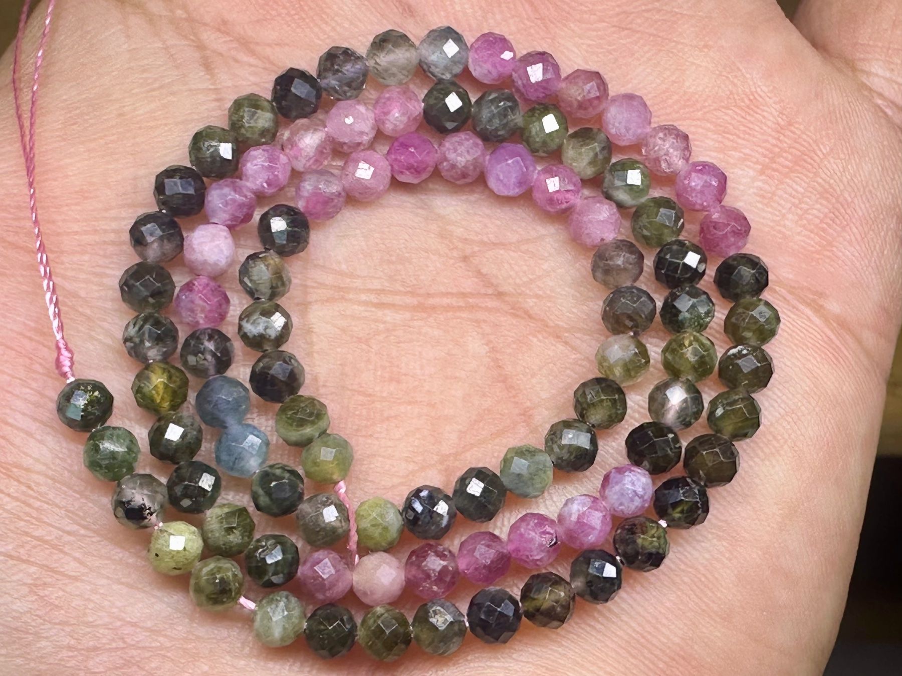 Edelsteine: Natürlicher Multicolor Turmalin Edelstein-Strang – Neu (gemäss Beschreibung) aus Langenthal von Seelenfreunde 8