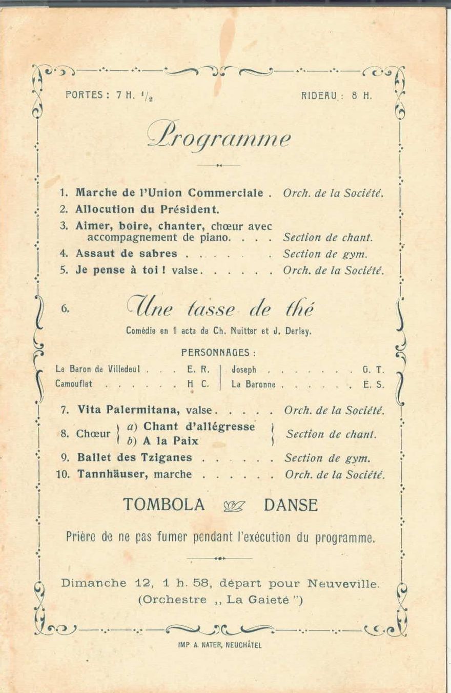 Cartoline postali: Union Commerciale Neuchatel 11. Dec. 1909 – Usato da Ettingen venduto da Kartenplanet 1