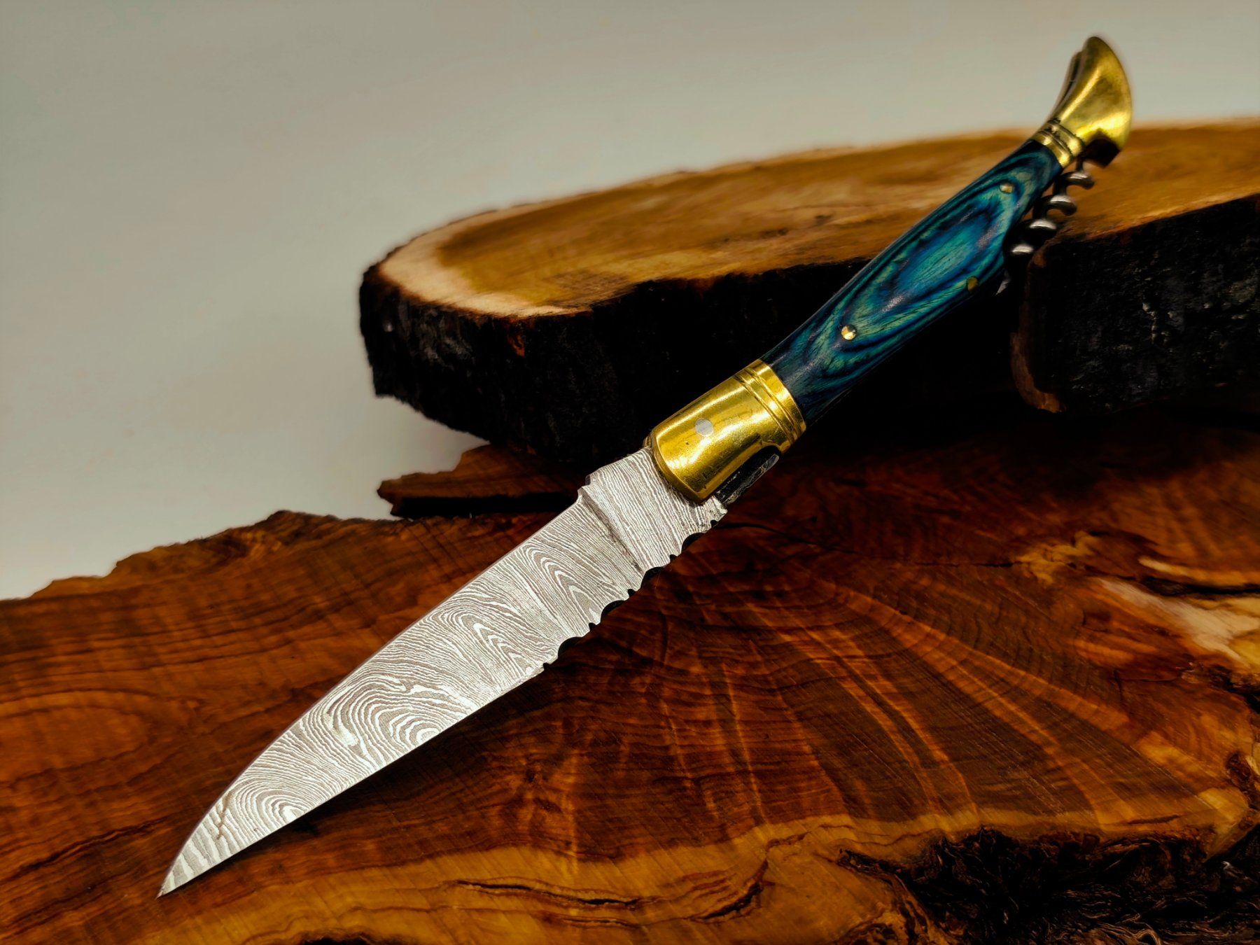 Accessori: Laguiole Damast Messer Klappmesser echtes Damastmesser – Nuovo e nell'imballaggio originale da Arlesheim venduto da Premius_1 1