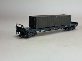 EB- Liliput Containerwagon 2 Container olivgrün Militär