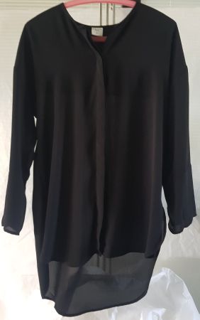 Schwarze leichte Bluse von Piazza Italia Gr. S